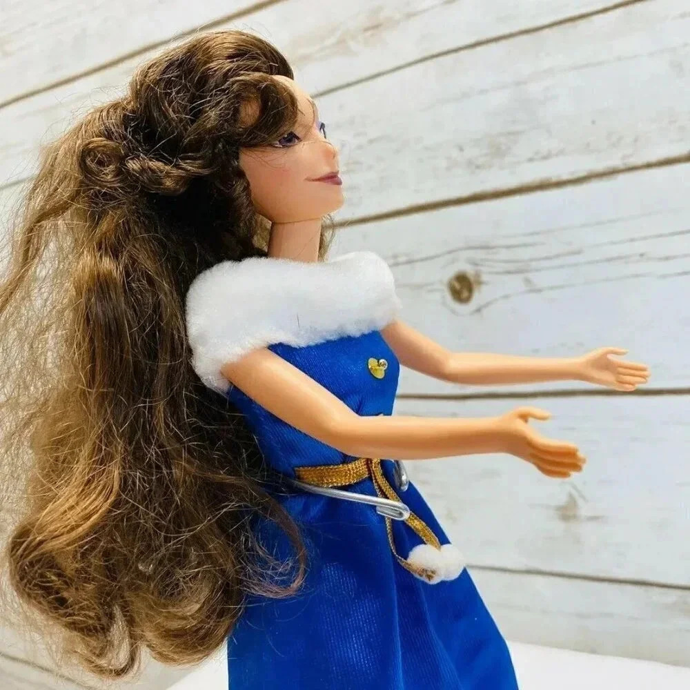 DISNEY MEGARA HERCULES Fashion Barbie Doll Long Brunette Blue Gown 12" Tall Used - Picture 8 of 12